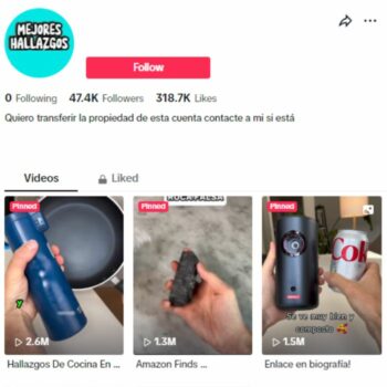 45K Amazon Finds TikTok Account for sale