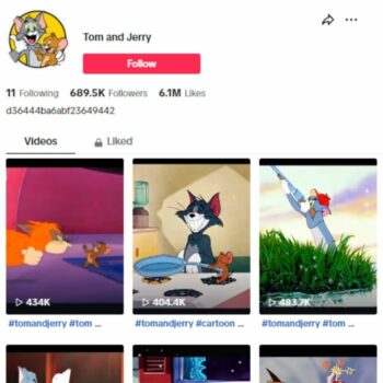 680k Tom & Jerry Cartoon Tiktok Account for sale