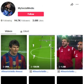 94K Soccer Football TikTok Account for sale