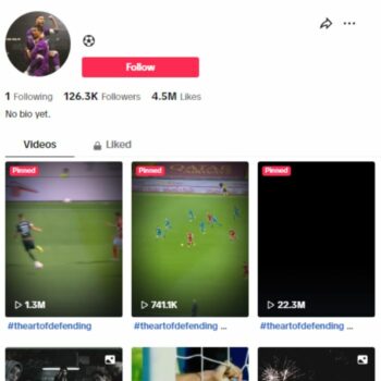 120K Soccer Football TikTok Account for sale
