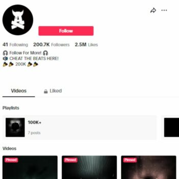 200K Music Entertainment Tiktok Account for sale