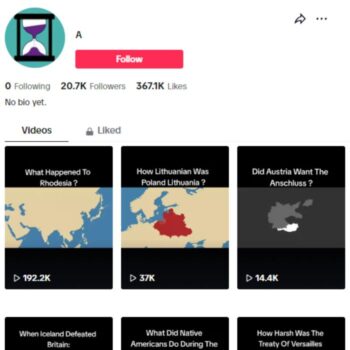 20K History Educational Tiktok Account for sale