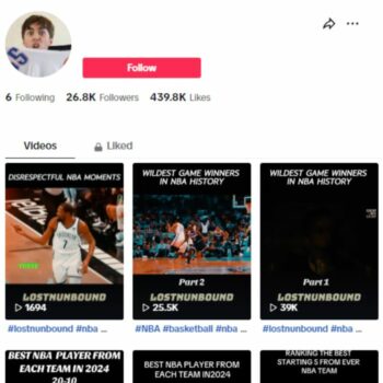 25K Sports Basketball TikTok Account for sale