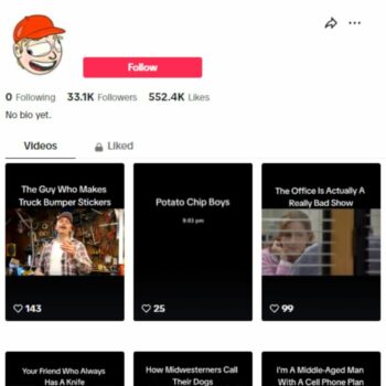 30K American Funny Entertainment Tiktok Account for sale