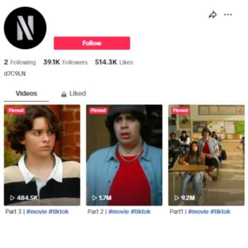 39K Netflix Series Tiktok Account for sale