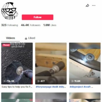 45K DIY Woodwork TikTok Account for sale