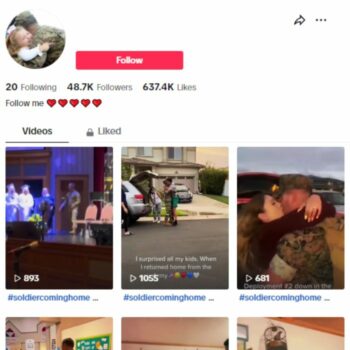 45K Military Soldier Tiktok Account