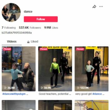 530k Music Dance Tiktok Account for sale