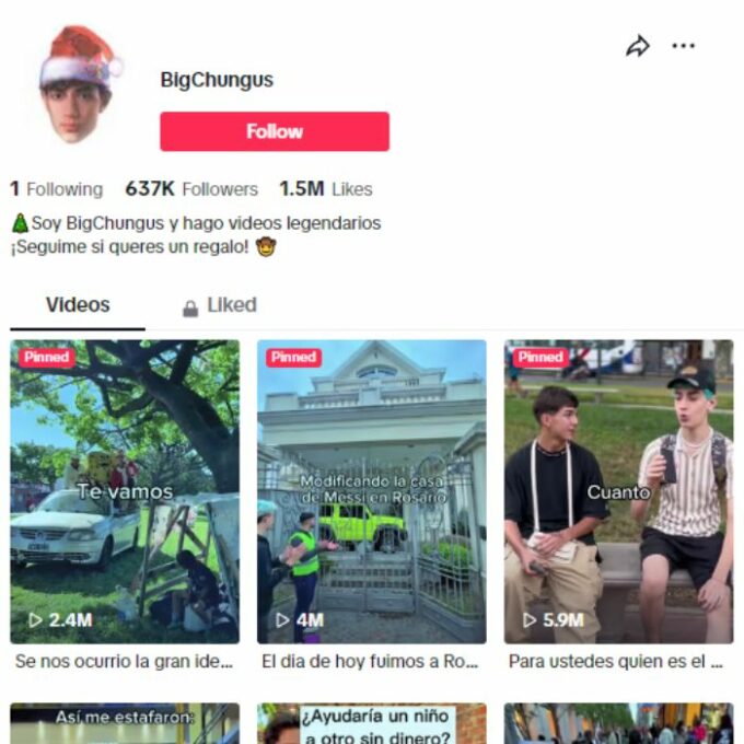 630k Influencer Fan TikTok Account for sale