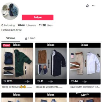7K Men's Fashion TikTok Account for sale