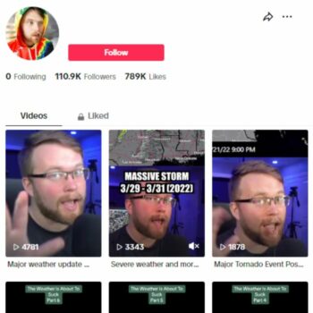 110K Weather News Tiktok Account for sale