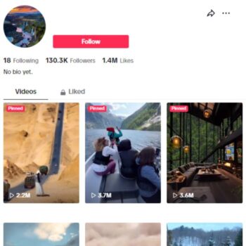 130K Travel Destinations TikTok Account for sale