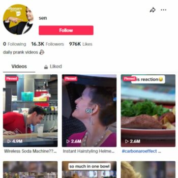 15K Funny Prank Videos TikTok Account for sale