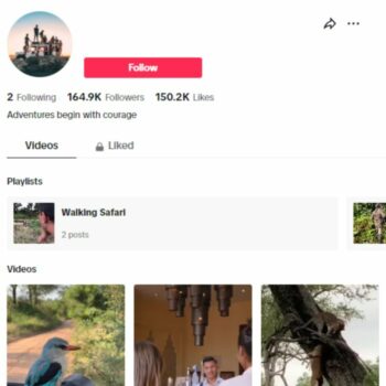 160K Wildlife Safari TikTok Account for sale