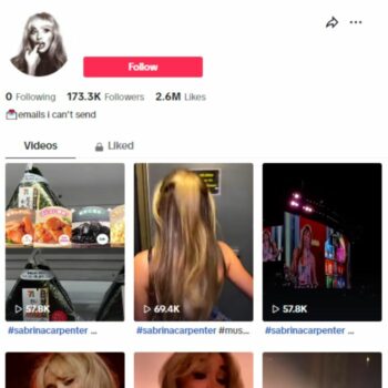 170K Music Sabrina Carpenter Tiktok Account for sale