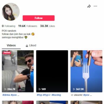 19K Entertainment Reaction TikTok Account for sale