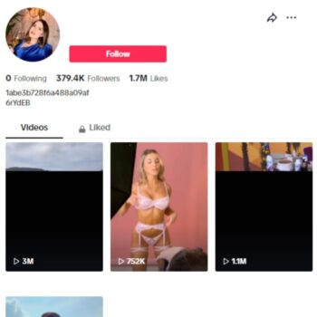 370K Hot Models TikTok Account for sale