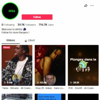 38K Music Songs Tiktok Account with Creative Program Dashboard (CPB) for sale