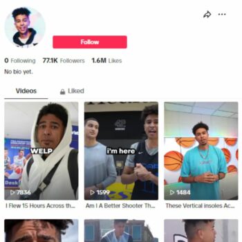 75K Basketball Sports TikTok Account for sale