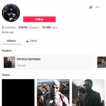 210K Movie Edits Entertainment Tiktok Account for sale