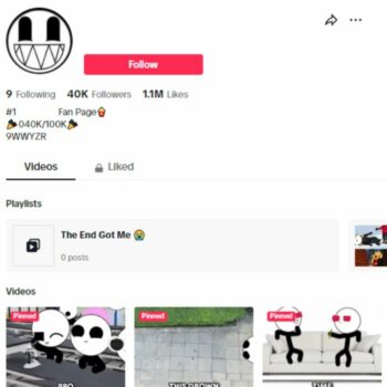 40K Cartoon Animation Tiktok Account for sale