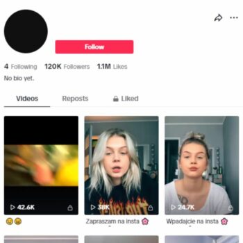 120K Female Influencer TikTok Account for sale