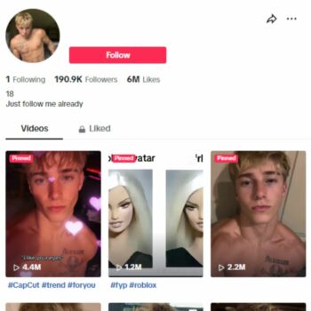 190K American Influencer TikTok Account for sale