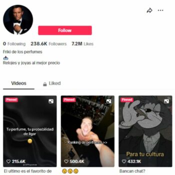 230K Luxury Fragrances TikTok Account for sale