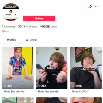 50K Entertainment Challenges Tiktok Account for sale