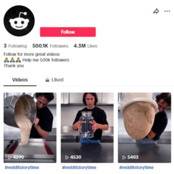 500K Food Cooking TikTok Account for sale