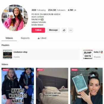 250K American Influencer TikTok Account for sale