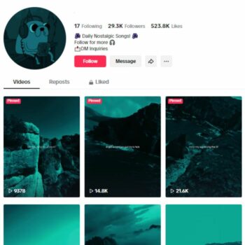 29K Music Songs Tiktok Account for sale