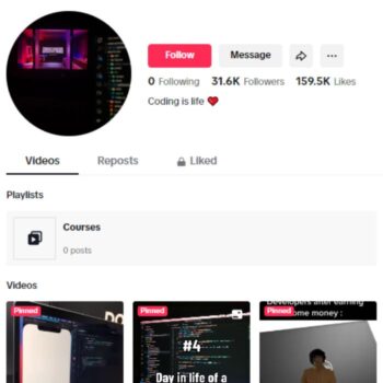 30K Programming Technology Tiktok account for sale