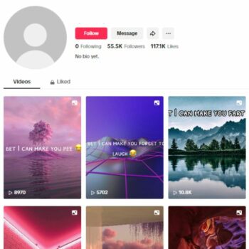 55K Entertainment FYP Tiktok Account for sale