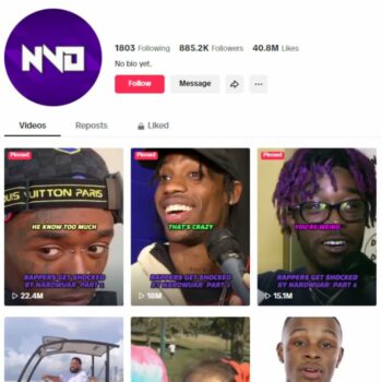 880K Hollywood Music Tiktok Account for sale