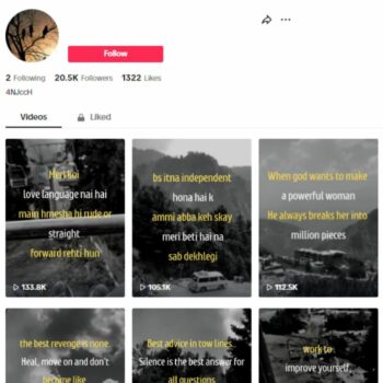 20K Life Quotes TikTok Account for sale