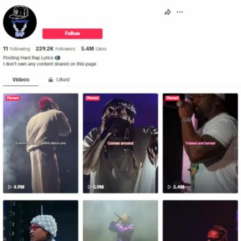220K Music Rap Tiktok Account for sale