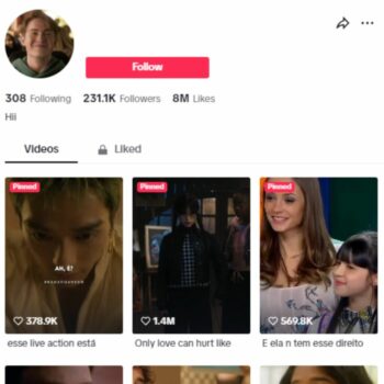 230K Movie Clips TikTok Account for sale