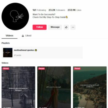 23K Motivation Success Tiktok Account for sale