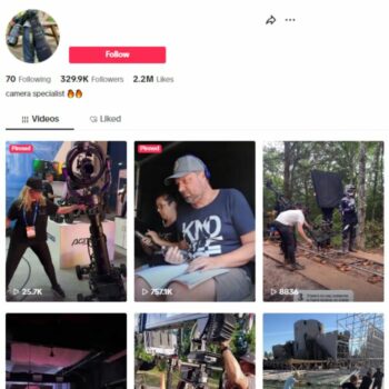 320K Cinematography Film Making TikTok Account for sale