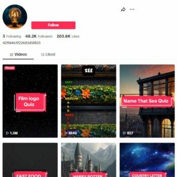 45K Educational Quiz Tiktok Account for sale