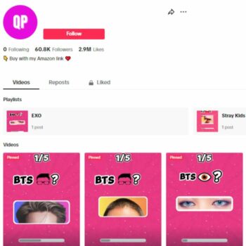60K Entertainment Quiz Tiktok Account for sale