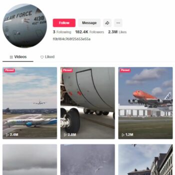 180K Airplanes Aviation Tiktok account for sale