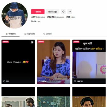 240K Movie Edits Entertainment Tiktok Account for sale