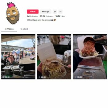25K Street Food TikTok Account for sale