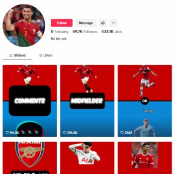 49K Cristiano Ronaldo Soccer Football TikTok for sale