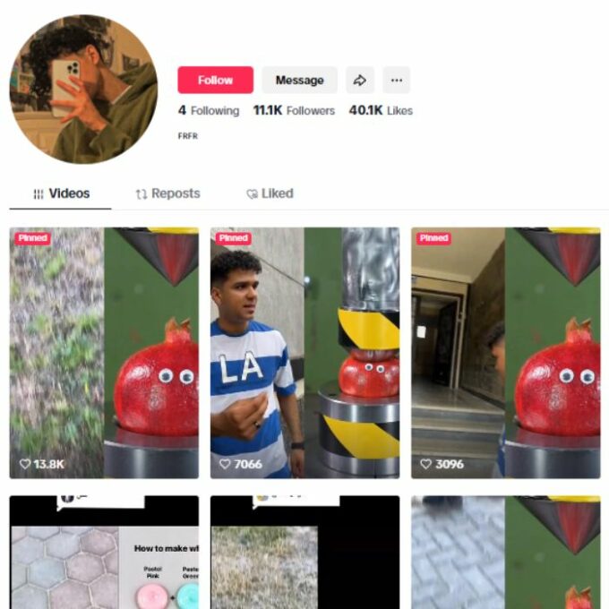 11K Entertainment FYP Tiktok Account for sale