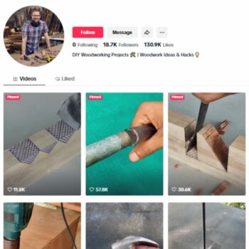 18K DIY Woodwork TikTok Account for sale