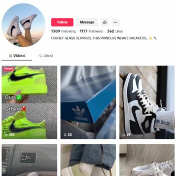 1K Sneakers Shoes TikTok Account for sale