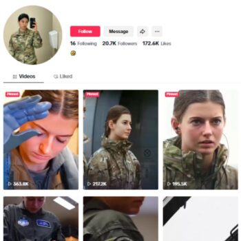 20K Military Girl Tiktok Account for sale